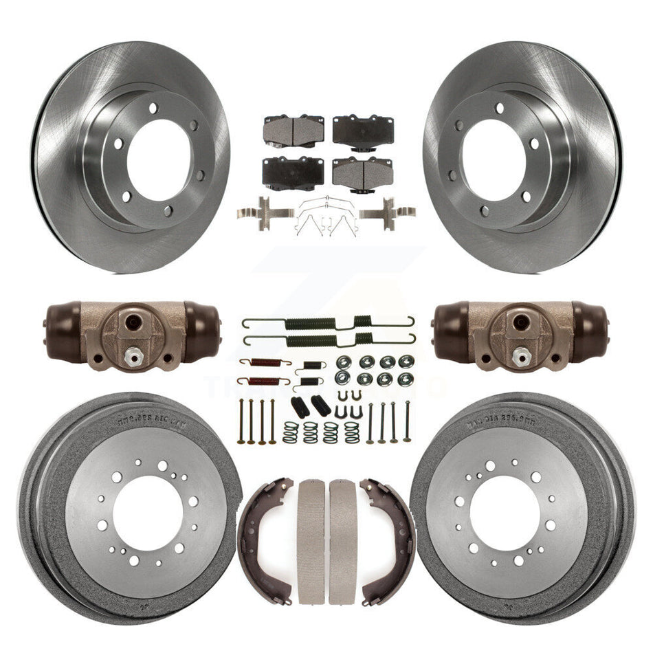 Front Rear Disc Brake Rotors Ceramic Pads And Drum Kit (9Pc) For Toyota 4Runner K8T-102930