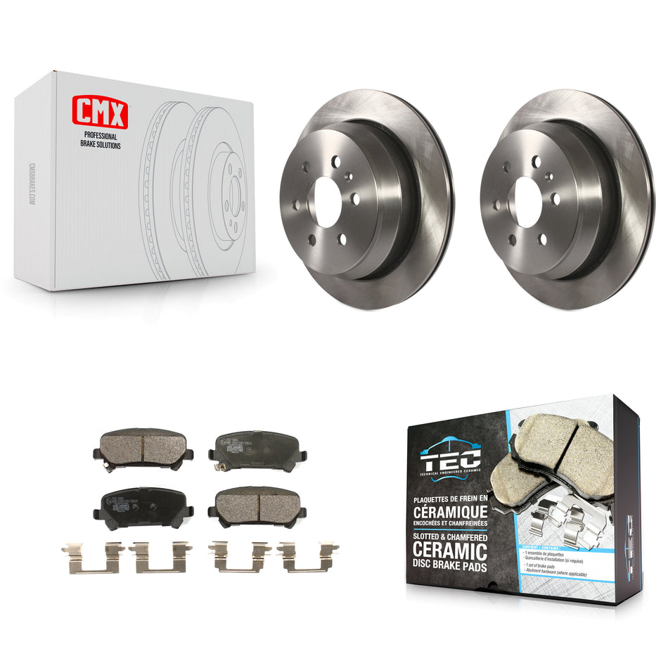 Rear Disc Brake Rotors And Ceramic Pads Kit For 2015-2020 Chevrolet Colorado GMC Canyon K8T-102977