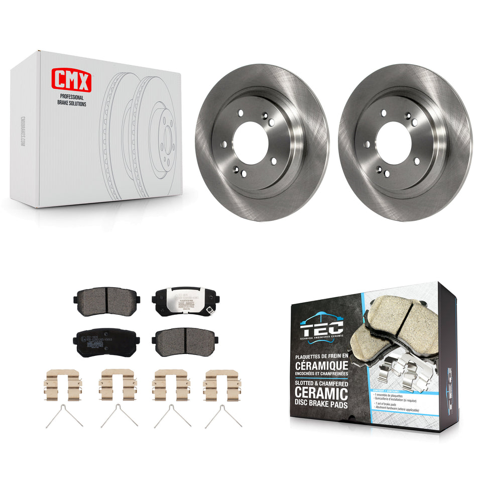 Rear Disc Brake Rotors And Ceramic Pads Kit For 2016 Kia Optima LX EX 1.6T With Electric Parking K8T-102989