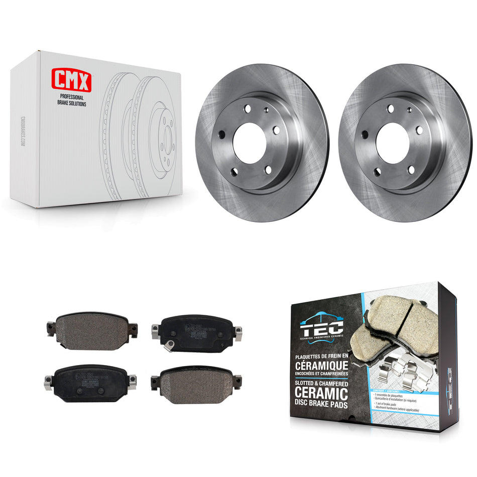 Rear Disc Brake Rotors And Ceramic Pads Kit For Mazda 3 CX-3 Sport K8T-102991