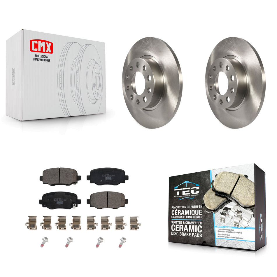Rear Disc Brake Rotors And Ceramic Pads Kit For Jeep Renegade Fiat 500X K8T-102992