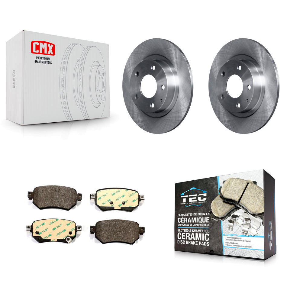 Rear Disc Brake Rotors And Ceramic Pads Kit For 2016-2021 Mazda 6 K8T-102995
