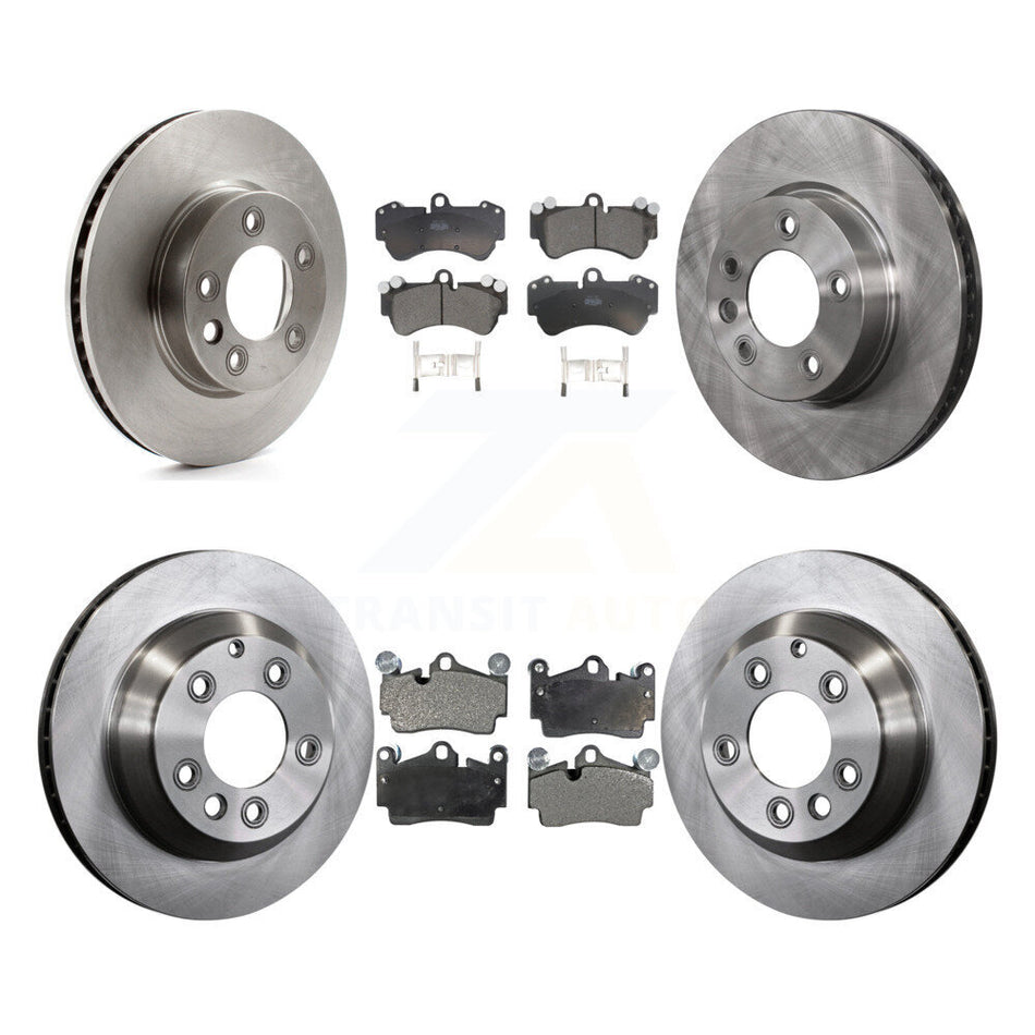 Front Rear Disc Brake Rotors And Ceramic Pads Kit (6Pc) For Porsche Cayenne Volkswagen Touareg With 330mm Diameter Rotor K8T-102997
