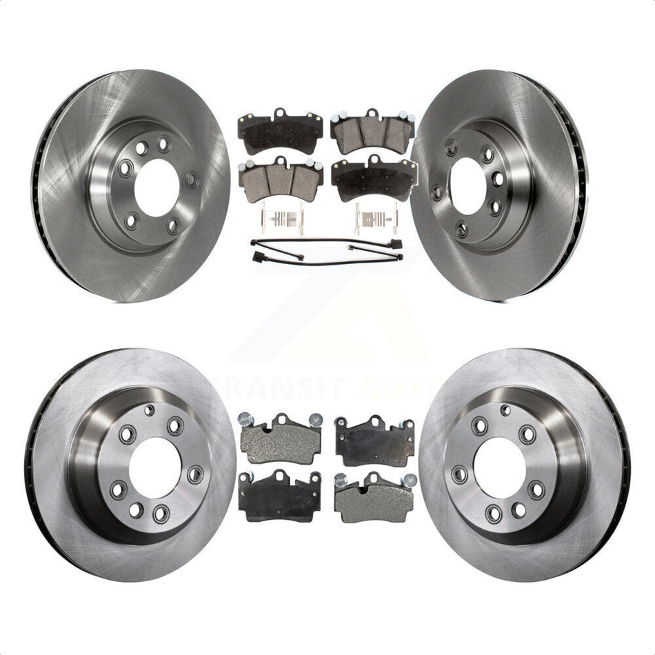Front Rear Disc Brake Rotors And Ceramic Pads Kit (6Pc) For Audi Q7 Volkswagen Touareg K8T-103001