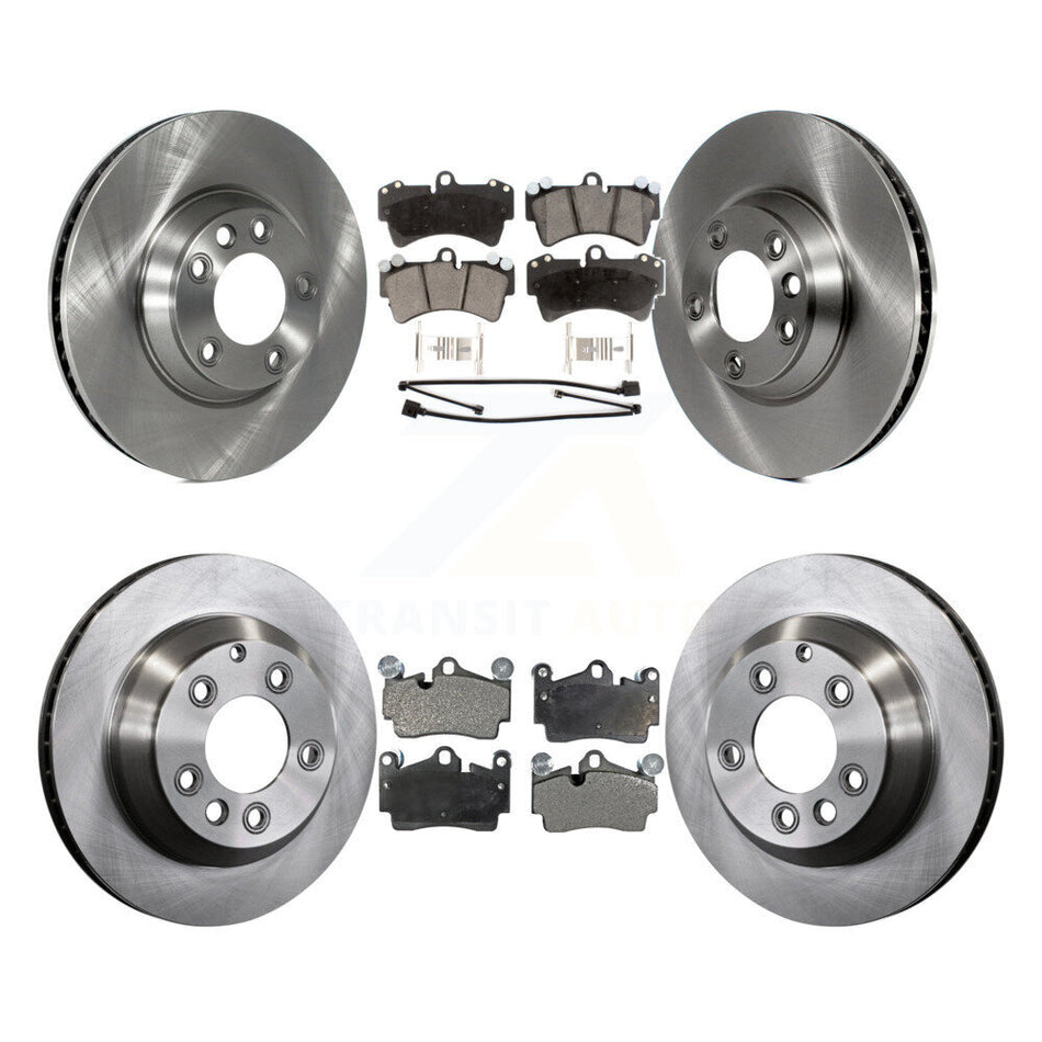 Front Rear Disc Brake Rotors And Ceramic Pads Kit (6Pc) For Audi Q7 Volkswagen Touareg K8T-103001