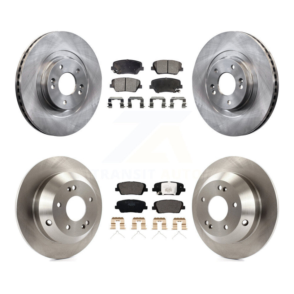 Front Rear Disc Brake Rotors And Ceramic Pads Kit For 2014-2015 Kia Sorento With Red Painted Calipers K8T-103019