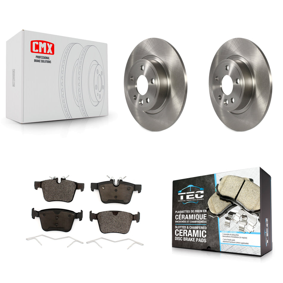 Rear Disc Brake Rotors And Ceramic Pads Kit For Land Rover Discovery Sport Jaguar E-Pace K8T-103023