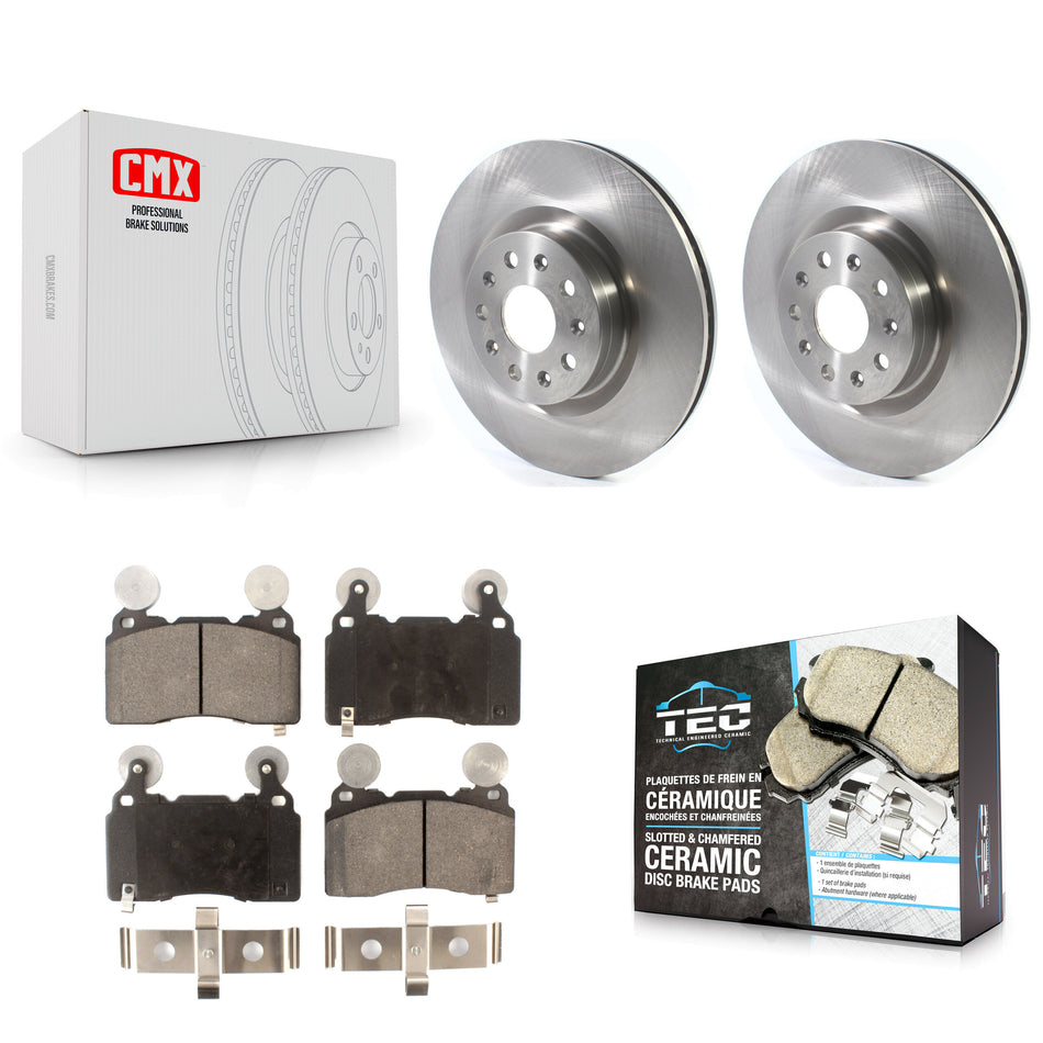 Front Disc Brake Rotors And Ceramic Pads Kit For Cadillac CTS Chevrolet Camaro CT6 K8T-103030