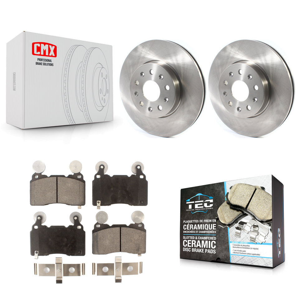 Front Disc Brake Rotors And Ceramic Pads Kit For Cadillac CTS Chevrolet Camaro K8T-103035