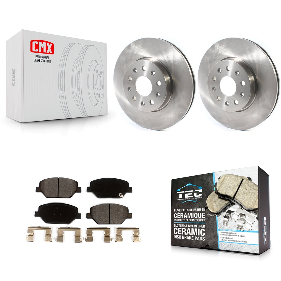 Front Disc Brake Rotors And Ceramic Pads Kit For Chevrolet Camaro Without Brembo Calipers K8T-103036