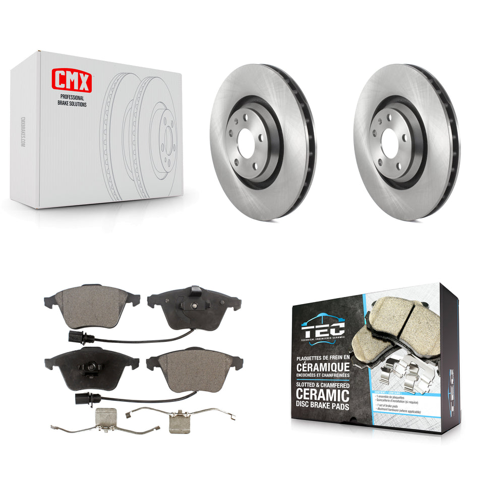 Front Disc Brake Rotors And Ceramic Pads Kit For Audi TT Quattro TTS K8T-103050