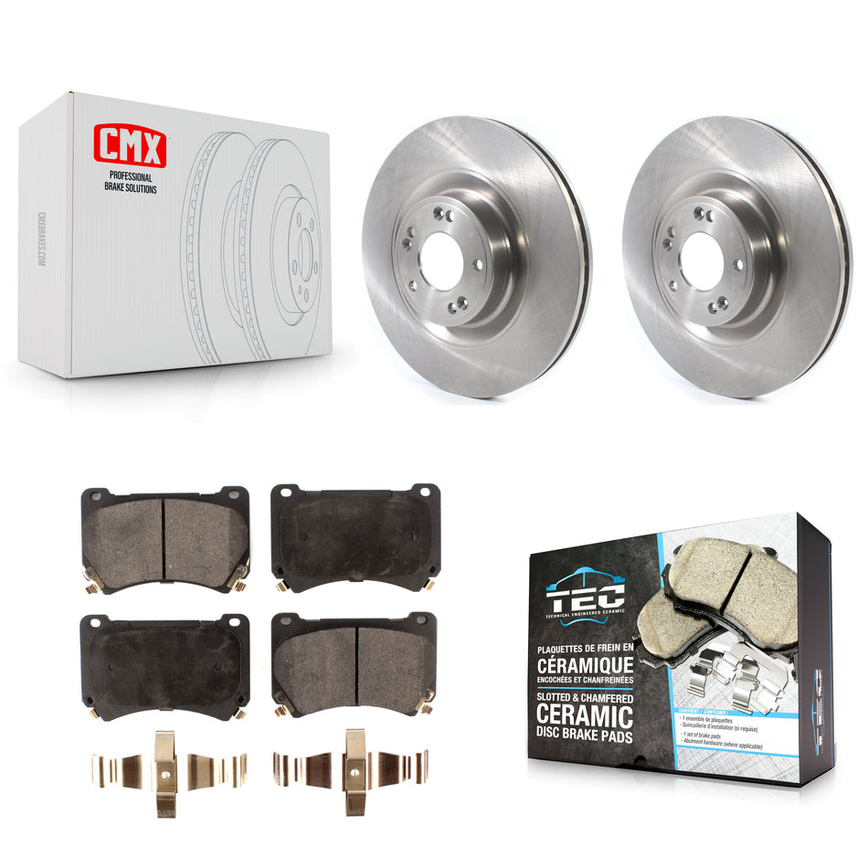 Front Disc Brake Rotors And Ceramic Pads Kit For Hyundai Genesis Equus K8T-103051
