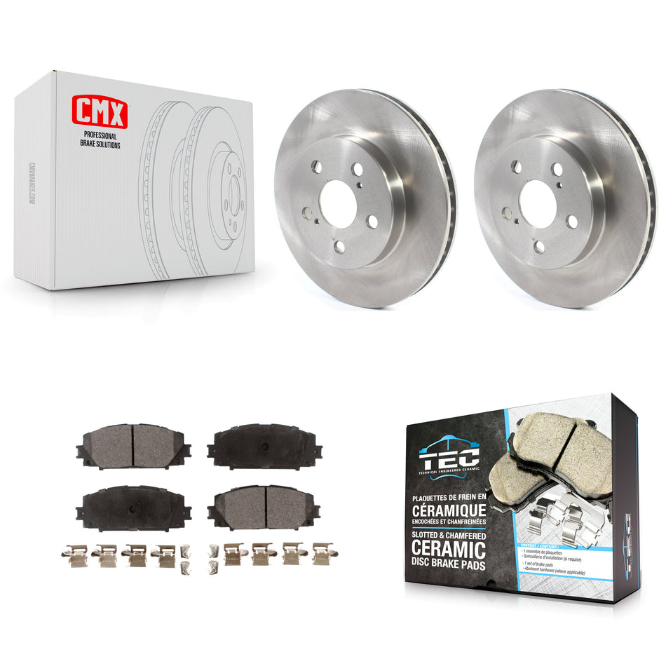 Front Disc Brake Rotors And Ceramic Pads Kit For Toyota Prius Corolla Prime AWD-e K8T-103064