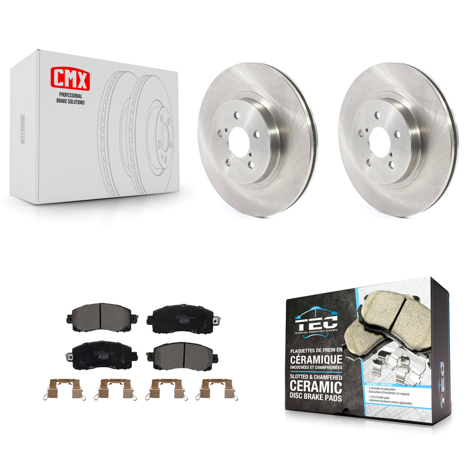 Front Disc Brake Rotors And Ceramic Pads Kit For Subaru Crosstrek Impreza K8T-103070