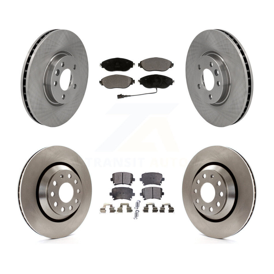 Front Rear Disc Brake Rotors And Ceramic Pads Kit For Volkswagen CC AWD K8T-103119
