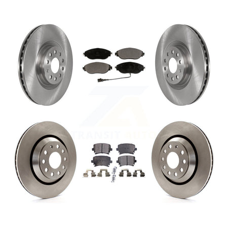 Front Rear Disc Brake Rotors And Ceramic Pads Kit For Volkswagen GTI K8T-103123