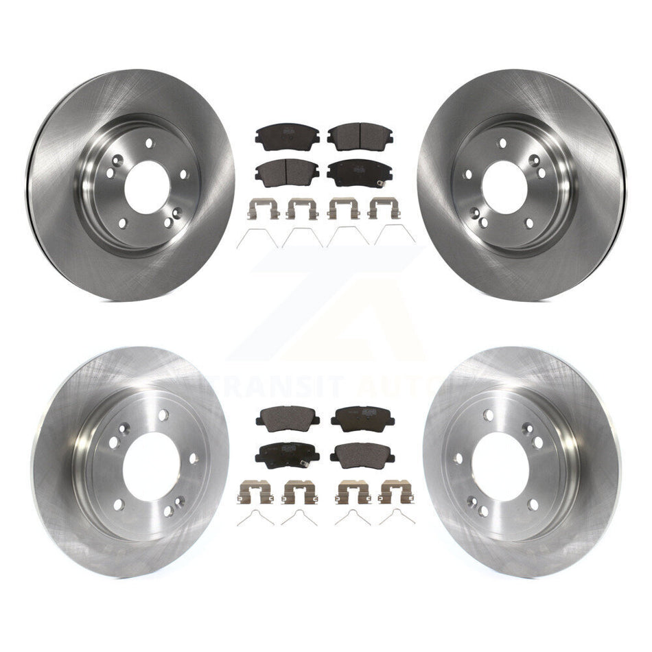 Front Rear Disc Brake Rotors And Ceramic Pads Kit For 2017-2020 Hyundai Elantra 1.6L K8T-103129