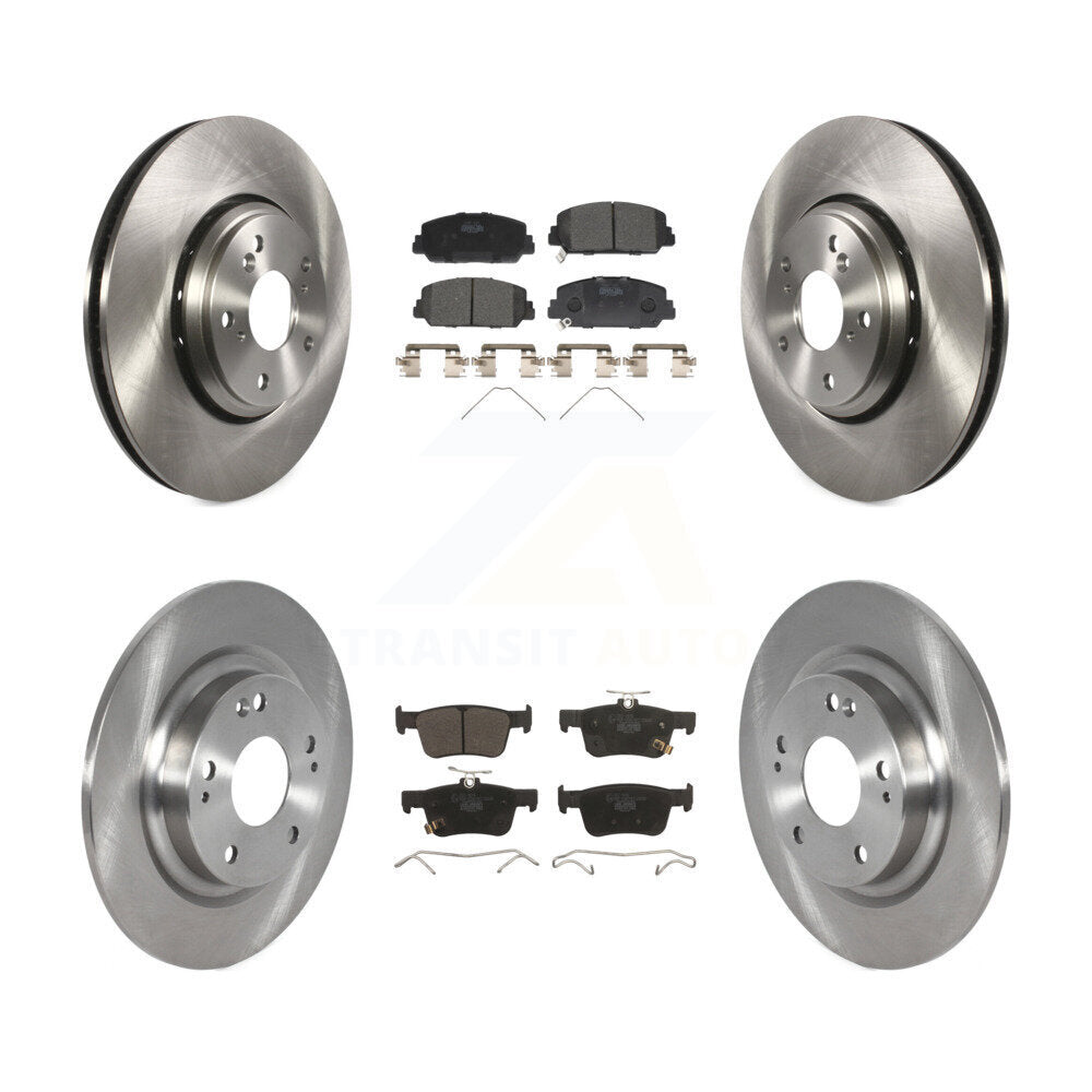 Front Rear Disc Brake Rotors And Ceramic Pads Kit For Honda Civic K8T-103135