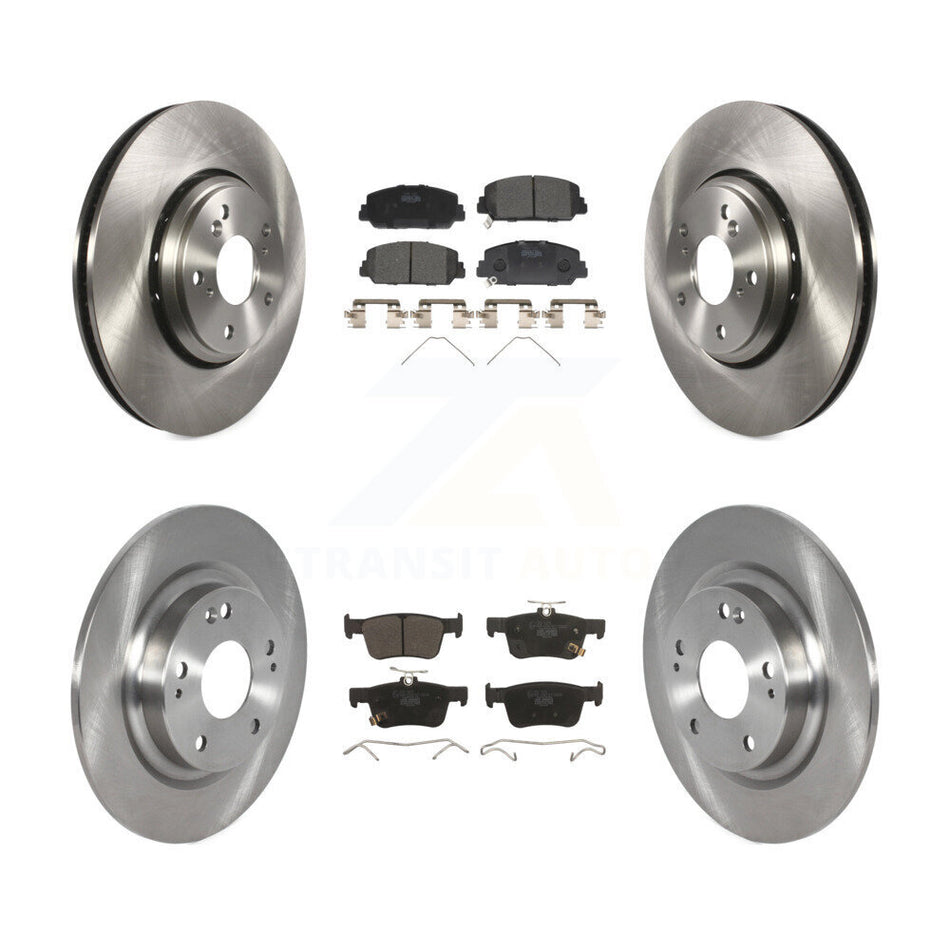 Front Rear Disc Brake Rotors And Ceramic Pads Kit For Honda Civic K8T-103135