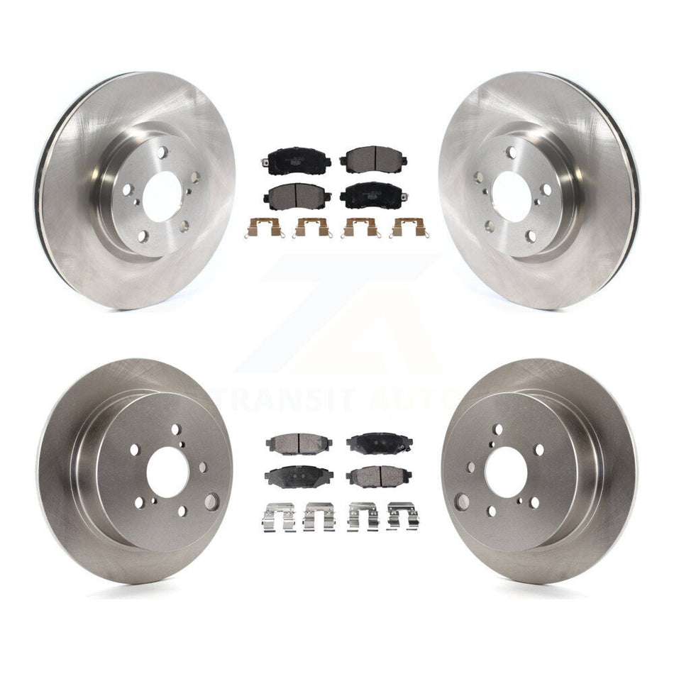Front Rear Disc Brake Rotors And Ceramic Pads Kit For 2017-2021 Subaru Impreza With 276mm Diameter Rotor K8T-103146
