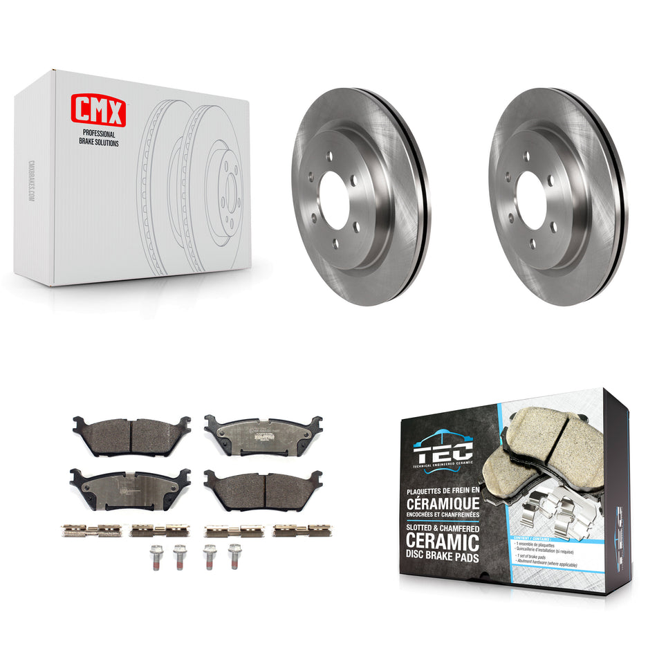 Rear Disc Brake Rotors And Ceramic Pads Kit For Ford F-150 Expedition Lincoln Navigator K8T-103155