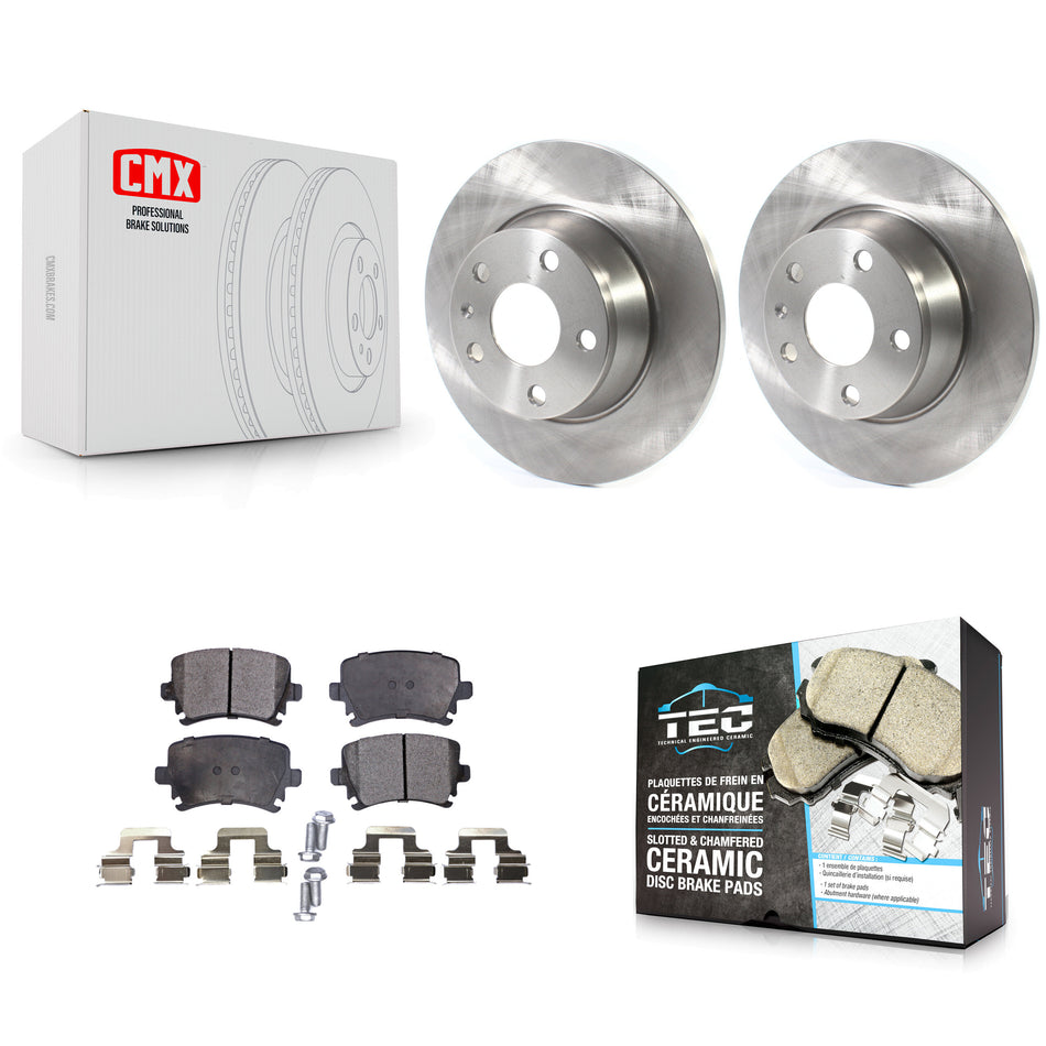Rear Disc Brake Rotors And Ceramic Pads Kit For Audi TT Quattro With 286mm Diameter Rotor K8T-103158