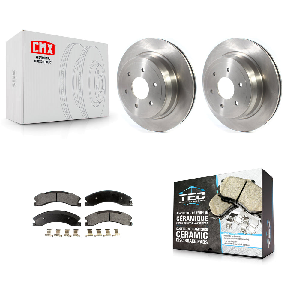 Rear Disc Brake Rotors And Ceramic Pads Kit For 2016-2019 Nissan TITAN XD K8T-103161