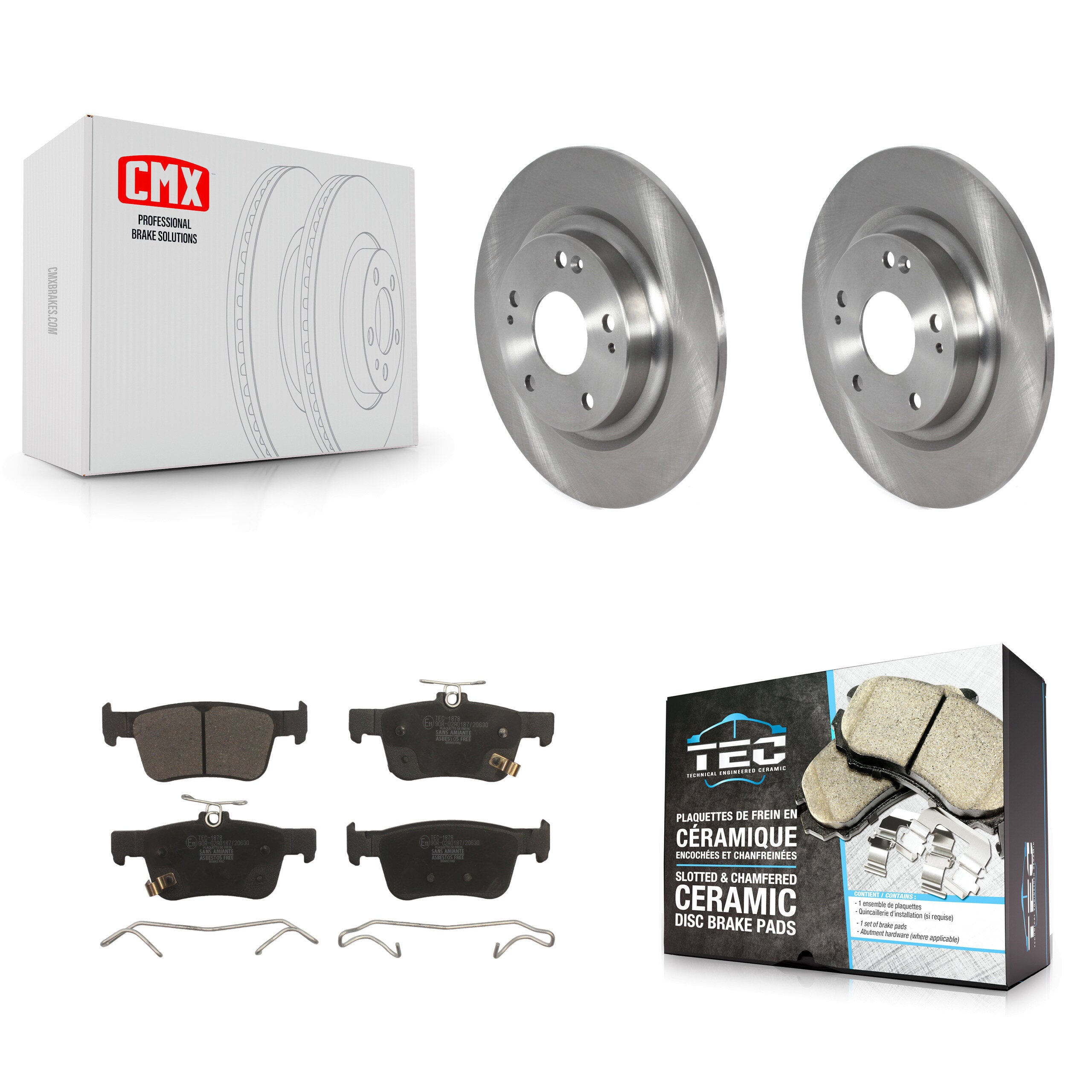 Rear Disc Brake Rotors And Ceramic Pads Kit For Honda Civic K8T-103168