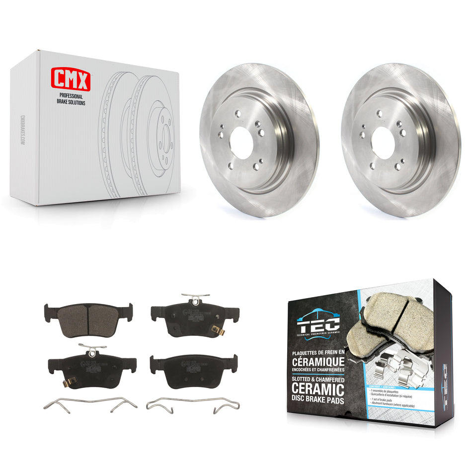 Rear Disc Brake Rotors And Ceramic Pads Kit For 2019-2022 Acura RDX K8T-103170
