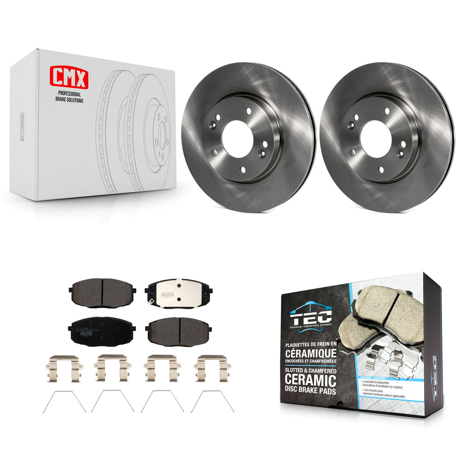 Front Disc Brake Rotors And Ceramic Pads Kit For Kia Soul Hyundai Kona Forte Elantra GT Seltos Forte5 K8T-103209