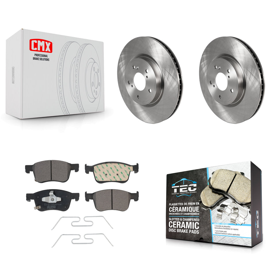 Front Disc Brake Rotors And Ceramic Pads Kit For Honda Accord Acura Civic Integra K8T-103215