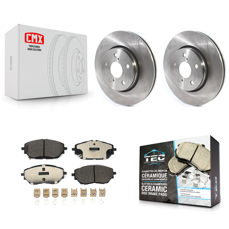 Front Disc Brake Rotors And Ceramic Pads Kit For Toyota C-HR K8T-103218