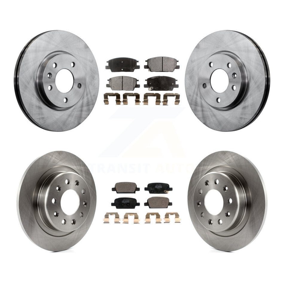 Front Rear Disc Brake Rotors And Ceramic Pads Kit For 2016-2020 Chevrolet Malibu With Manual Parking K8T-103222