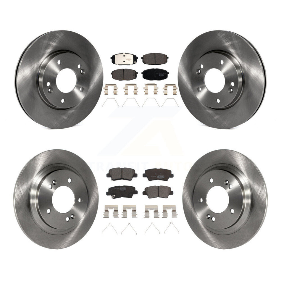 Front Rear Disc Brake Rotors And Ceramic Pads Kit For Hyundai Elantra GT Kia Forte Forte5 K8T-103230