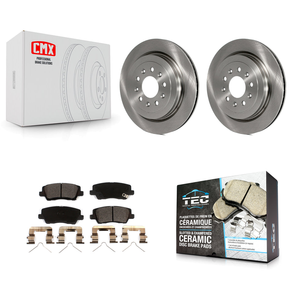 Rear Disc Brake Rotors And Ceramic Pads Kit For Cadillac ATS K8T-103244
