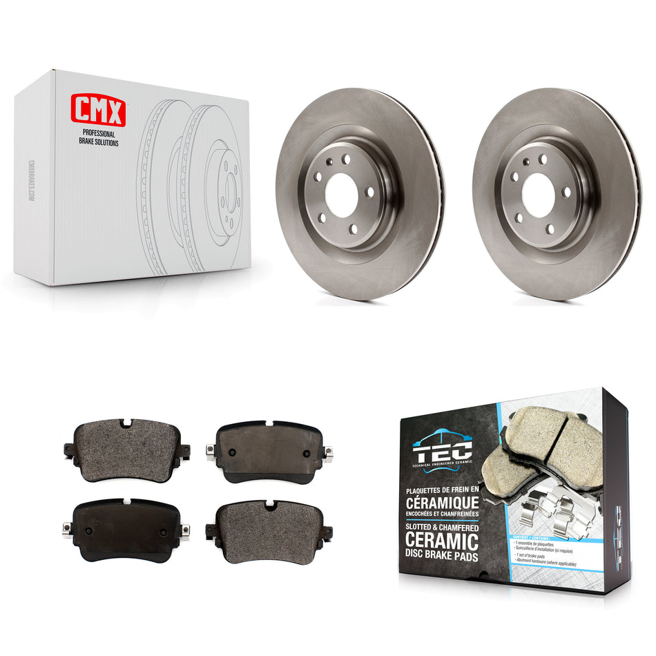 Rear Disc Brake Rotors And Ceramic Pads Kit For 2017 Audi Q7 With 330mm Diameter Rotor K8T-103247