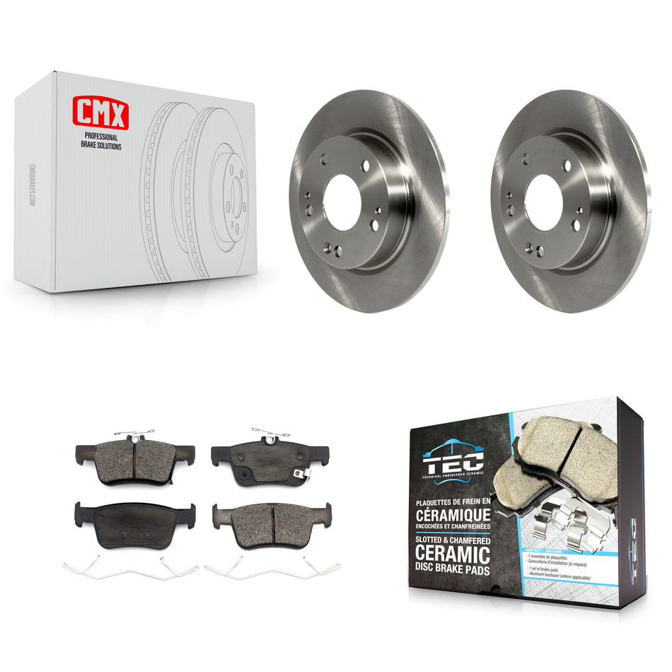 Rear Disc Brake Rotors And Ceramic Pads Kit For Honda Insight Civic K8T-103248