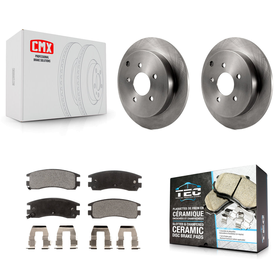 Rear Disc Brake Rotors And Ceramic Pads Kit For Buick Rendezvous Chevrolet Venture Pontiac Montana Aztek Oldsmobile Silhouette K8T-103267