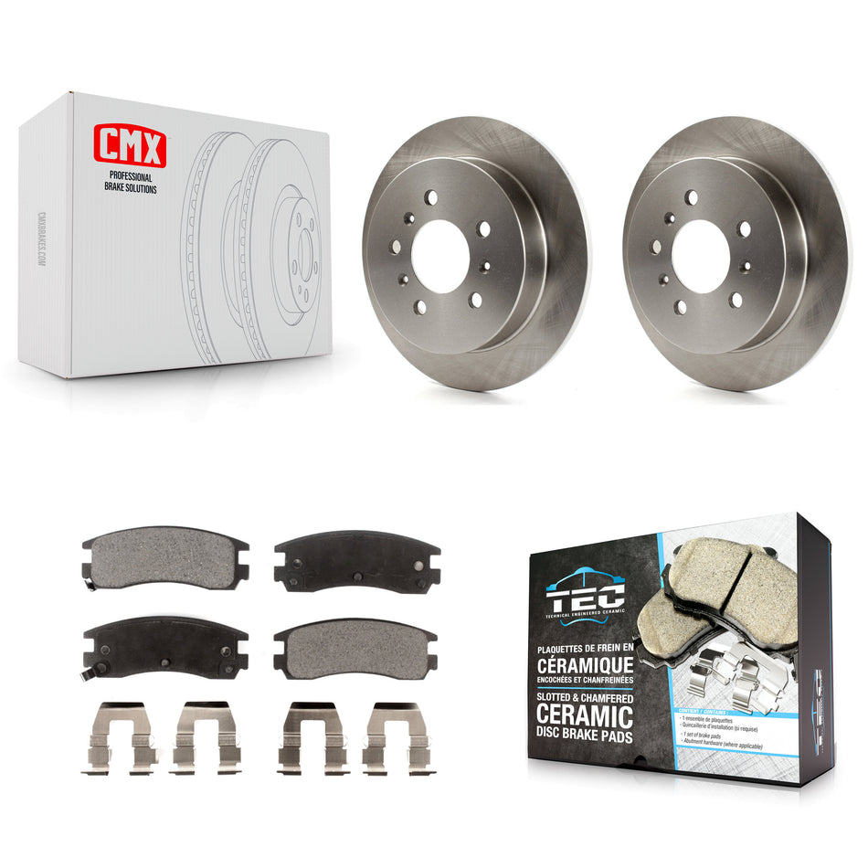 Rear Brake Rotor And Ceramic Pad Kit For Chevrolet Impala Buick Pontiac Century Grand Am Monte Carlo Oldsmobile Prix Venture Alero Regal Intrigue LaCrosse Montana Trans Sport K8T-103269