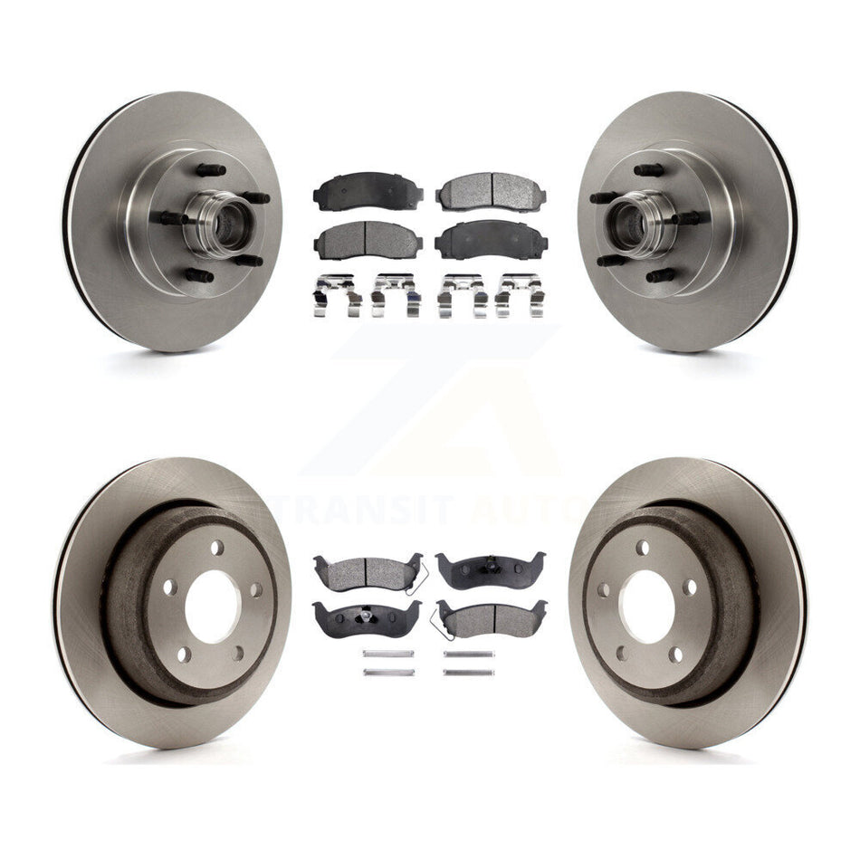 Front Rear Disc Brake Rotors And Ceramic Pads Kit For 2010 Mazda B2300 With 11-1 4" Diameter Rotor K8T-103334