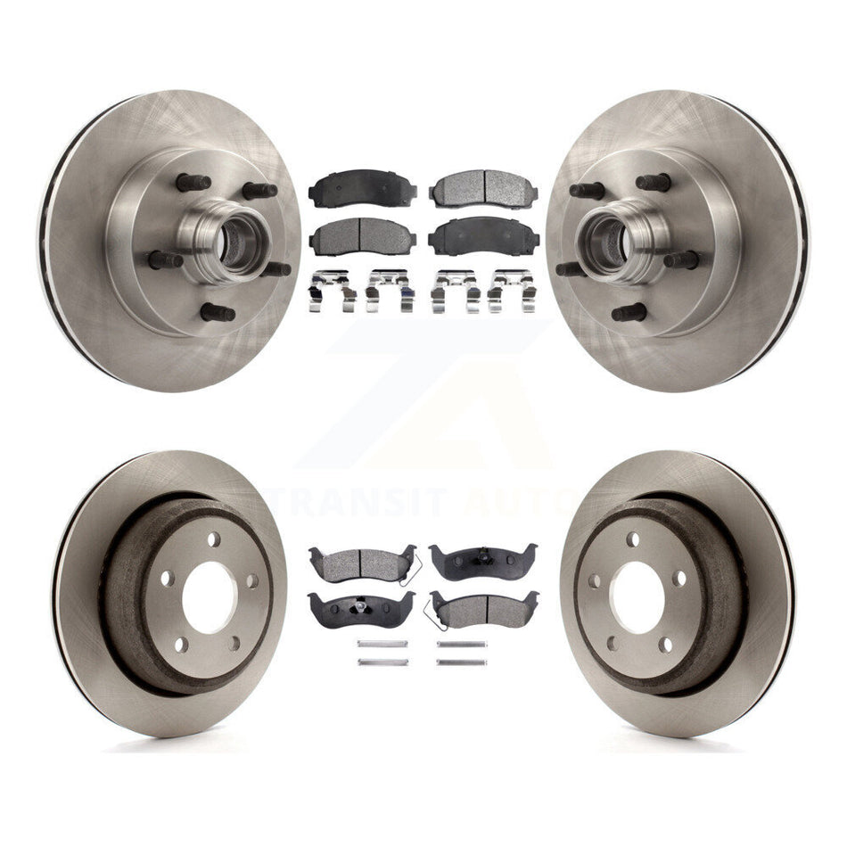 Front Rear Disc Brake Rotors And Ceramic Pads Kit For 2010 Mazda B2300 With 10.25" Diameter Rotor K8T-103339