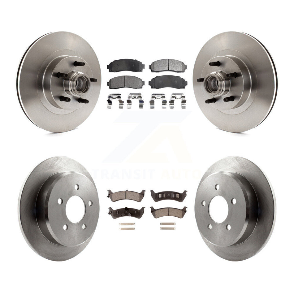 Front Rear Disc Brake Rotors And Ceramic Pads Kit For 2001 Ford Explorer Sport RWD K8T-103348