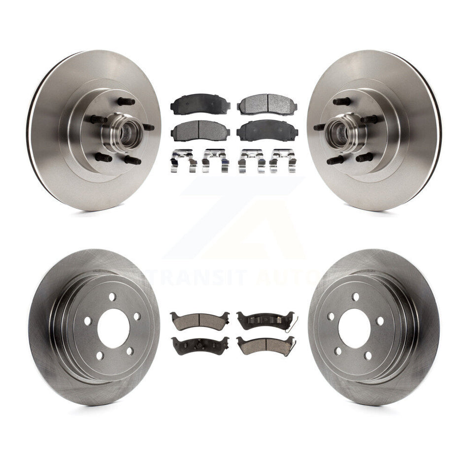 Front Rear Disc Brake Rotors And Ceramic Pads Kit For Ford Explorer Sport Trac RWD K8T-103349