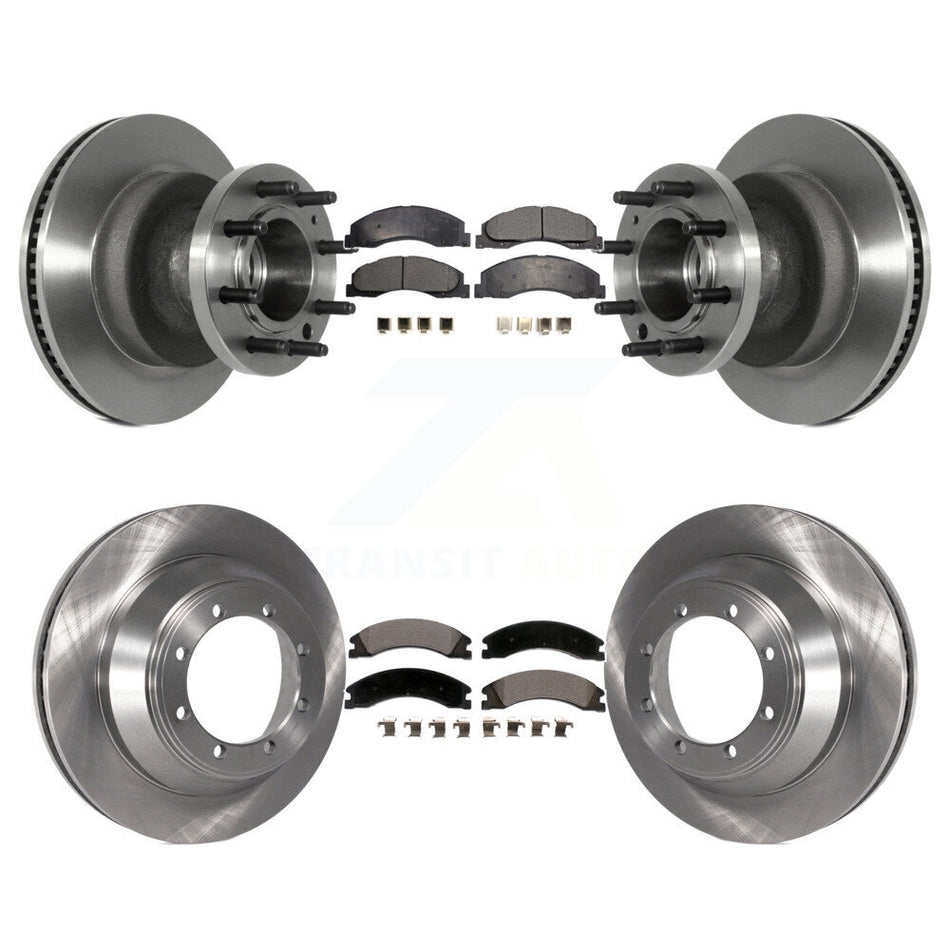 Front Rear Disc Brake Rotors And Ceramic Pads Kit For Ford E-450 Super Duty K8T-103358