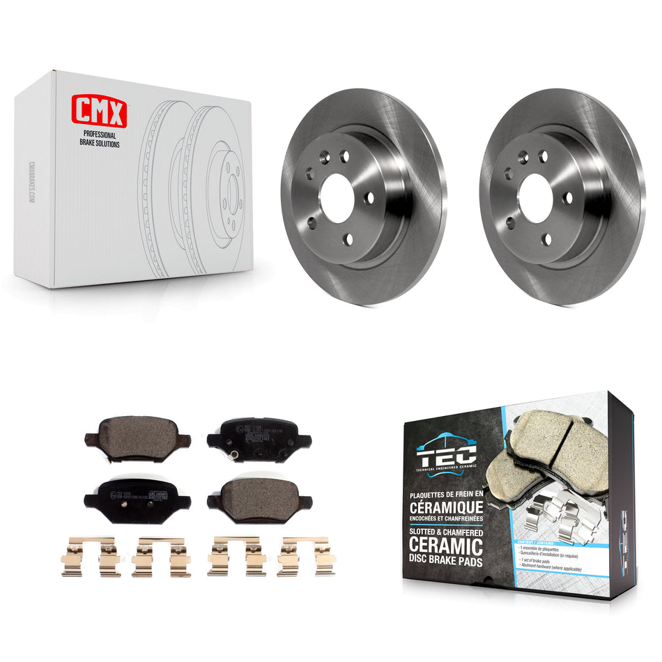 Rear Disc Brake Rotors And Ceramic Pads Kit For 2018-2022 Chevrolet Trax Buick Encore K8T-103387