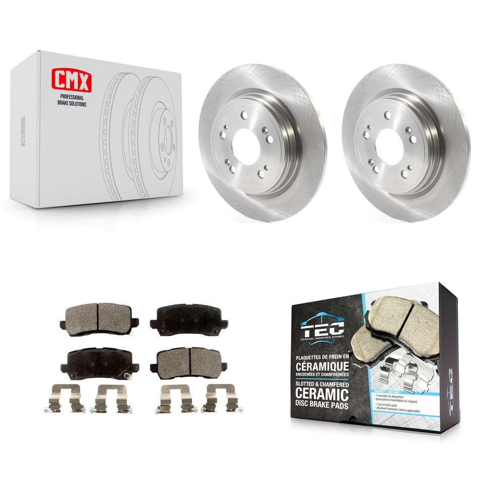 Rear Disc Brake Rotors And Ceramic Pads Kit For 2014-2020 Acura RLX K8T-103388