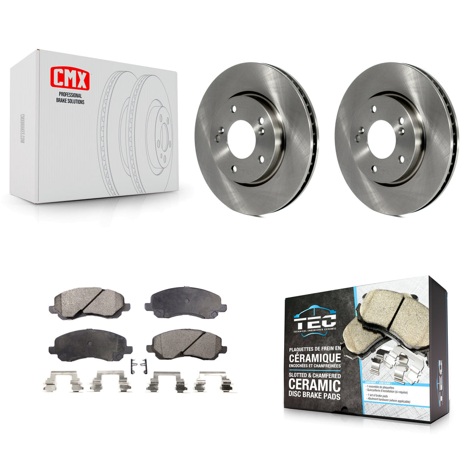 Front Disc Brake Rotors And Ceramic Pads Kit For Mitsubishi Galant K8T-103390