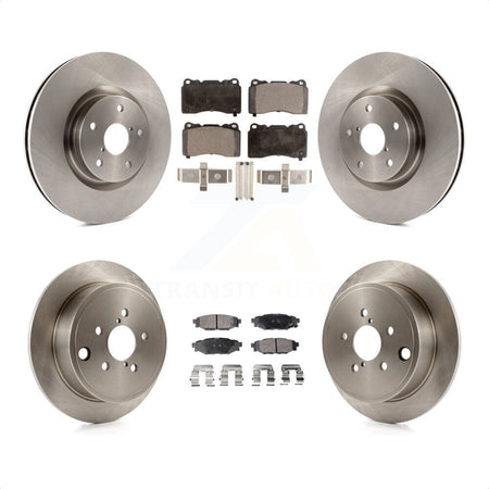 Front Rear Disc Brake Rotor & Ceramic Pad Kit For 2014 Subaru WRX With 15\\" Factory Wheels K8T-103393