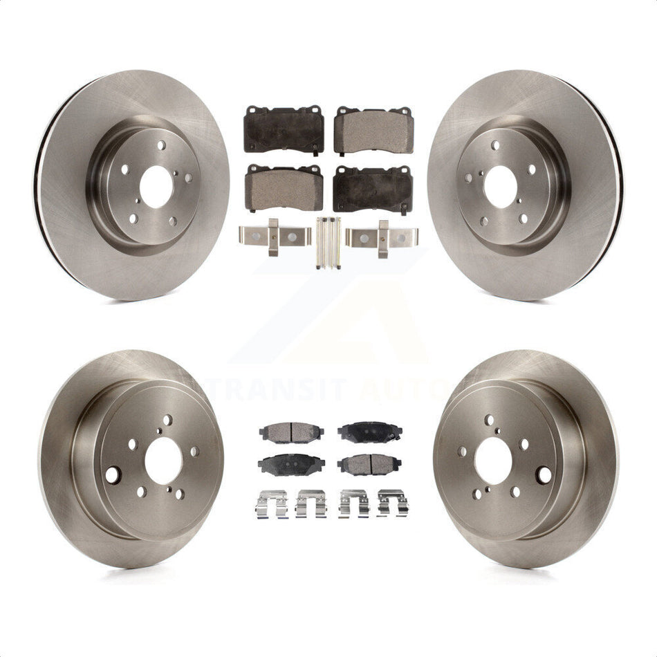 Front Rear Disc Brake Rotor & Ceramic Pad Kit For 2014 Subaru WRX With 15\\" Factory Wheels K8T-103393