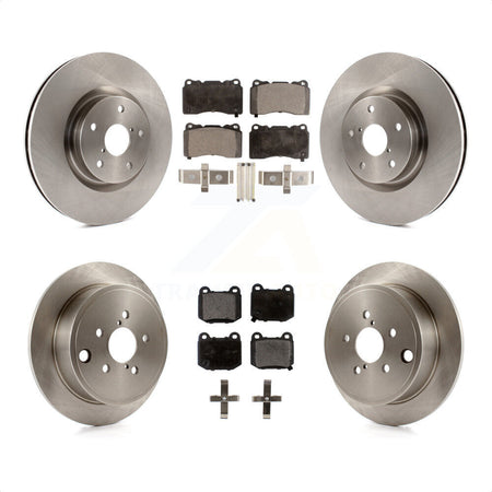 Front Rear Disc Brake Rotor & Ceramic Pad Kit For 2014 Subaru WRX With 17\\" Factory Wheels K8T-103394